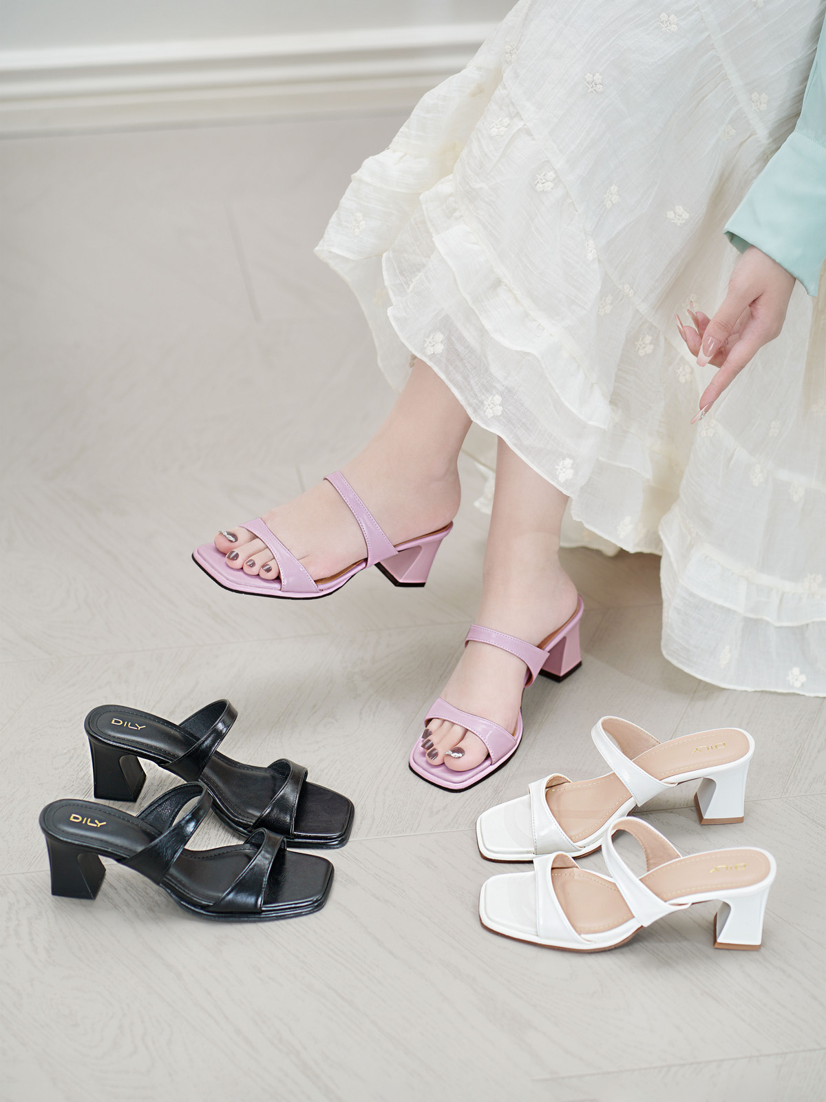 รองเท้าเปิดส้นส้นสูง AA0491