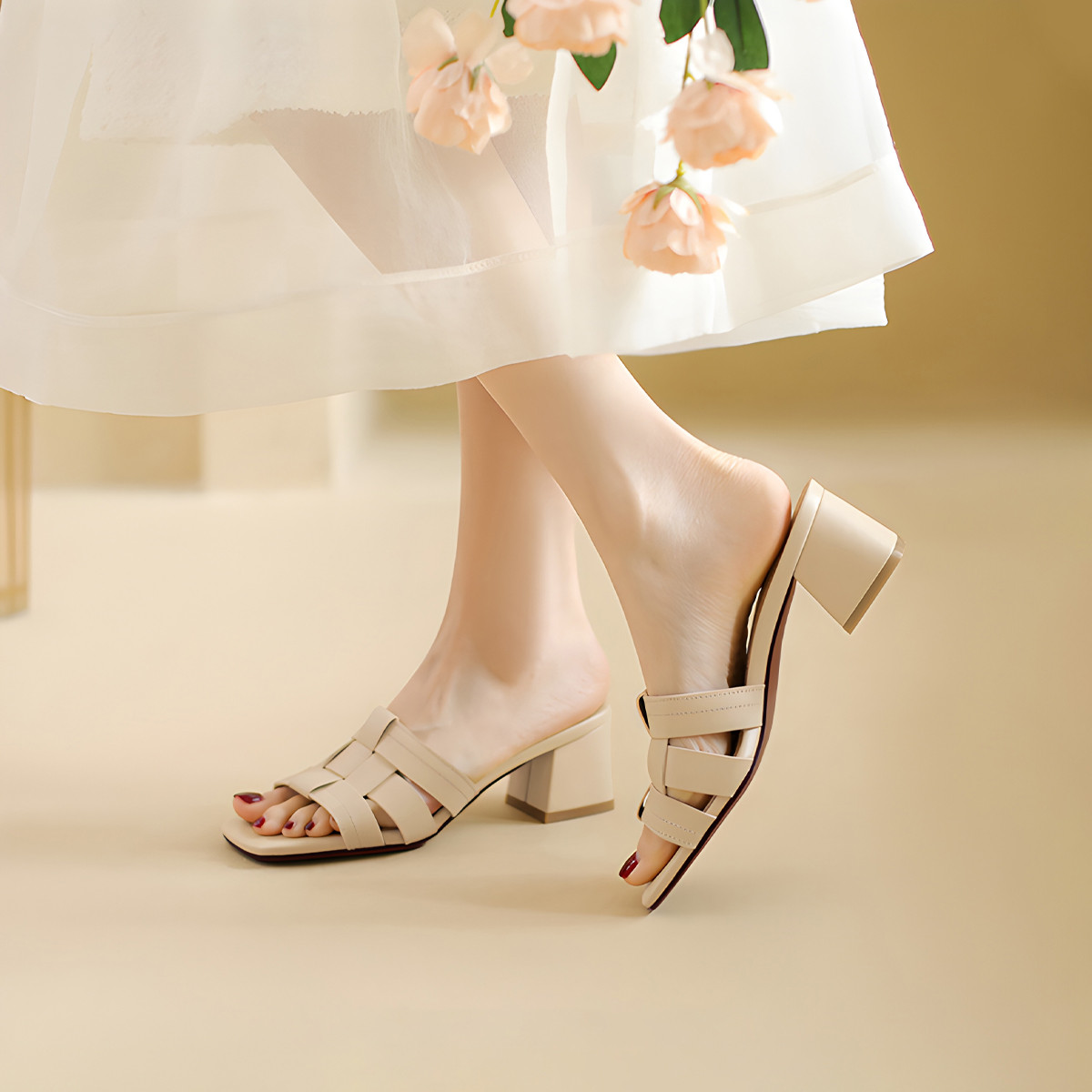 รองเท้าเปิดส้นส้นสูง AA0392