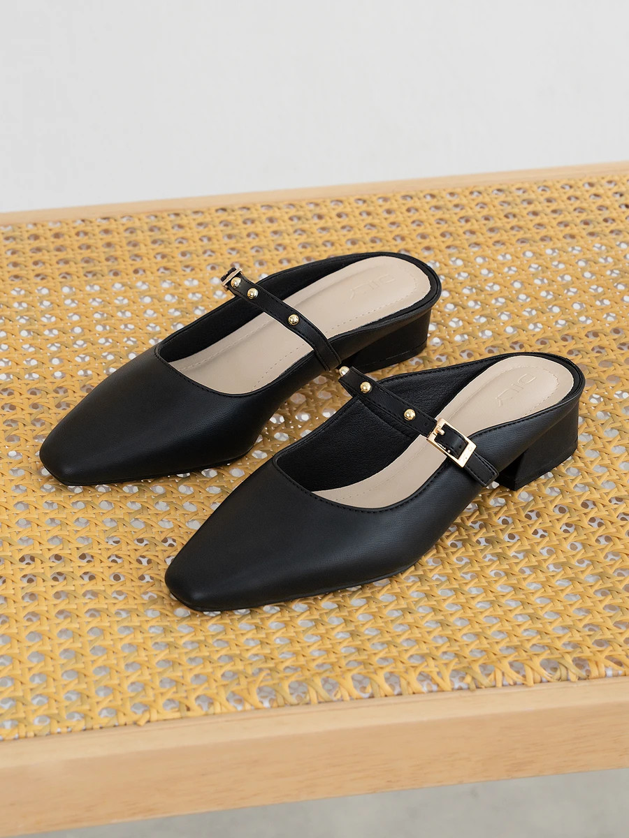 รองเท้าเปิดส้นส้นสูง DL0588 Black