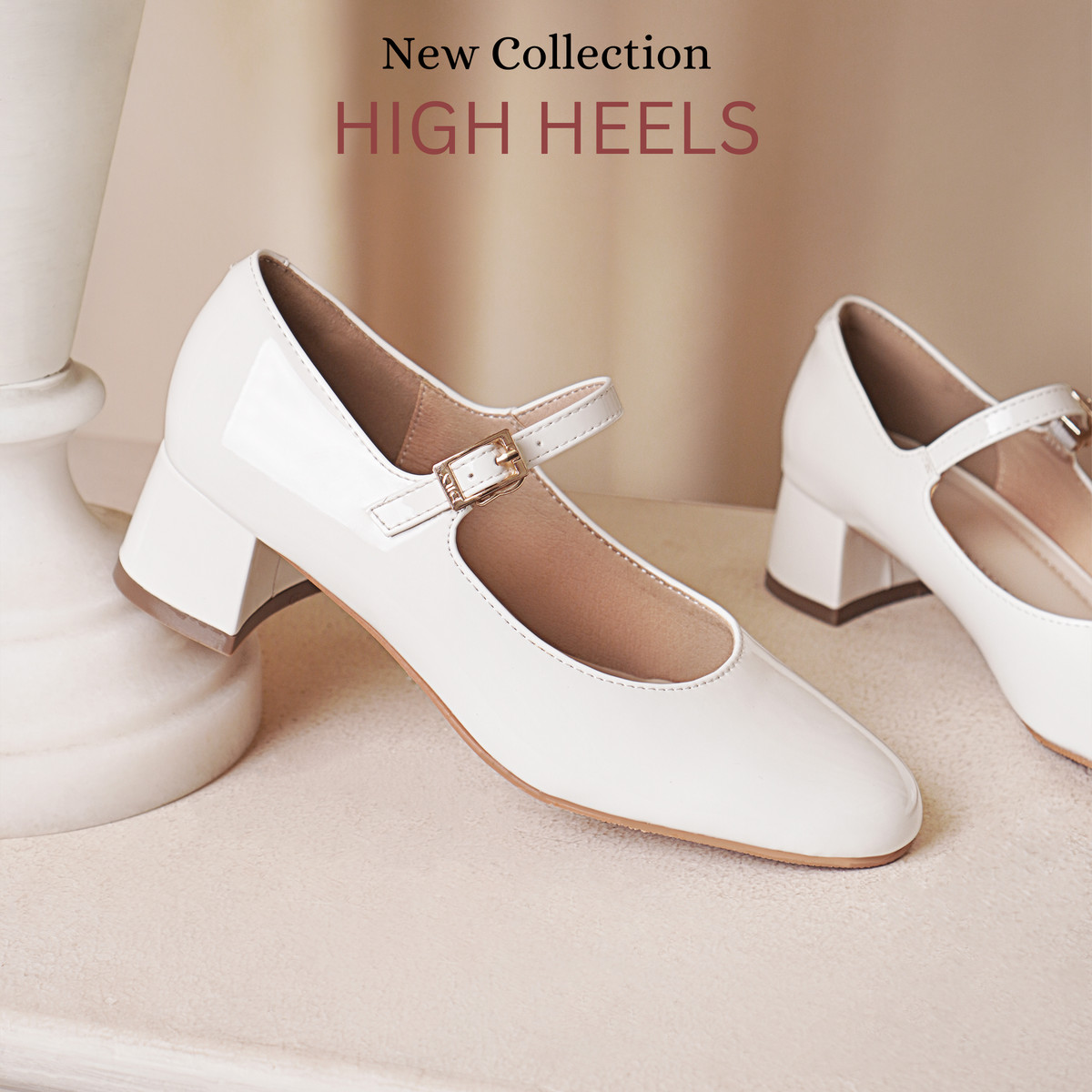 รองเท้าส้นสูงใส่สบาย DL0543