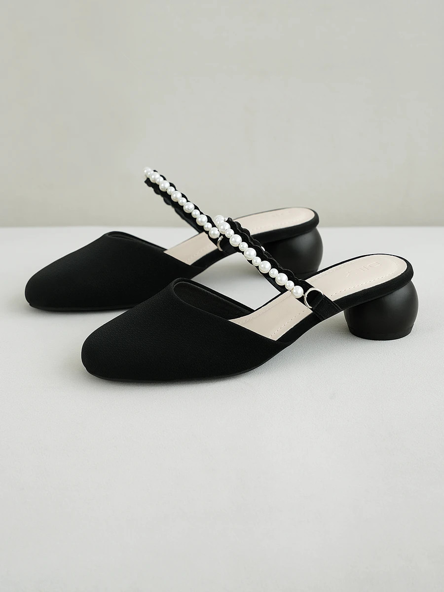 รองเท้าเปิดส้นส้นสูง DL0564 Black