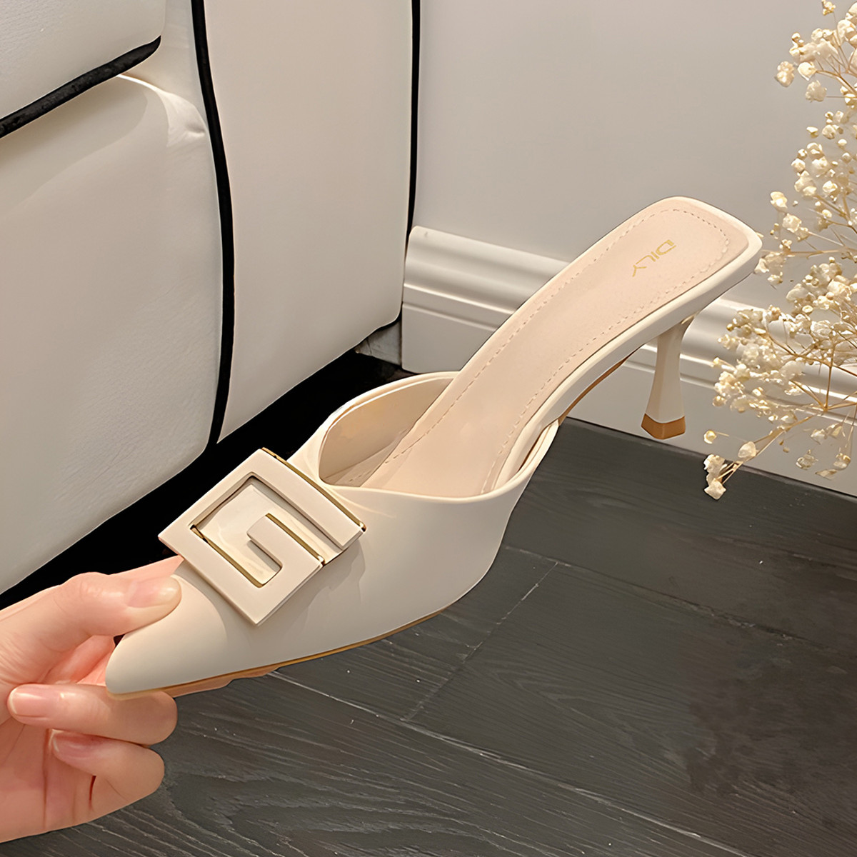 รองเท้ามิวล์ส้นสูง AA0353