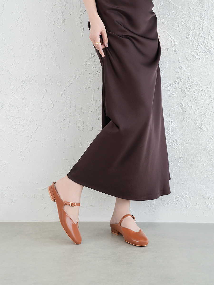 รองเท้าเปิดส้นส้นสูง DL0651 Brown
