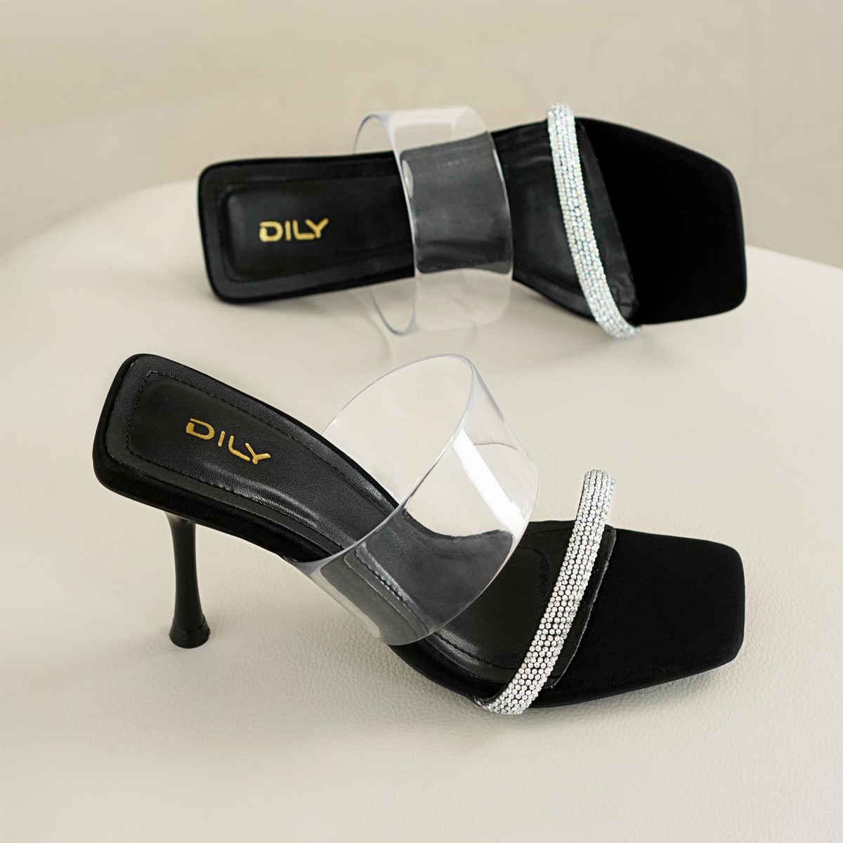 รองเท้าเปิดส้นส้นสูง DL0595