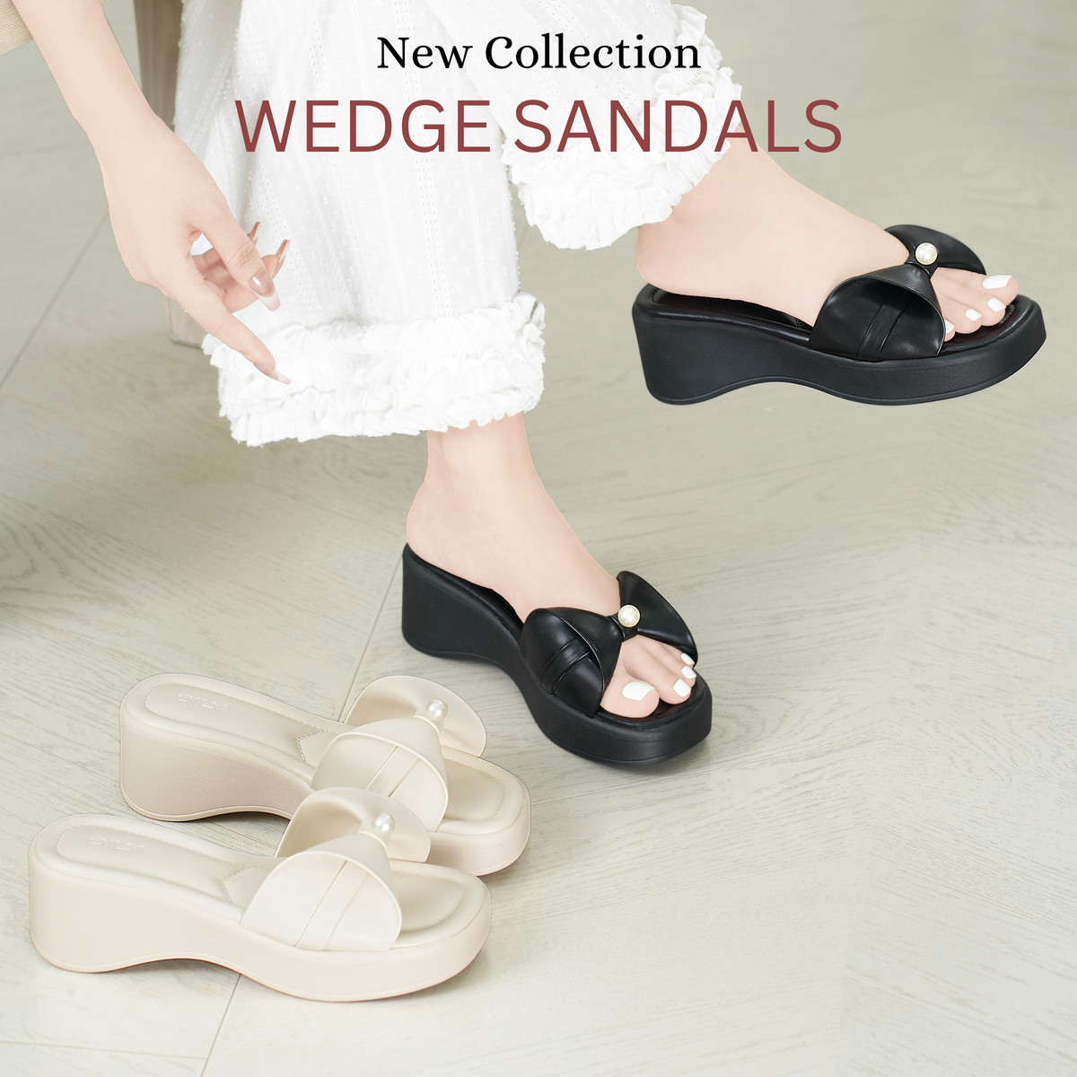 รองเท้าแตะพื้นหนา DL0597