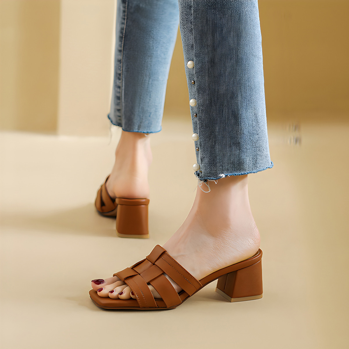 รองเท้าเปิดส้นส้นสูง AA0392