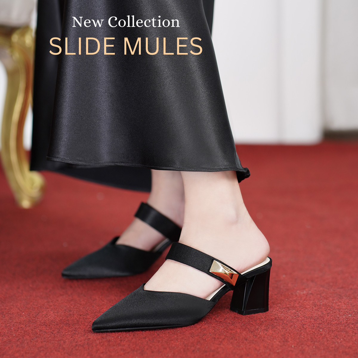 รองเท้าเปิดส้นส้นสูง DL0574