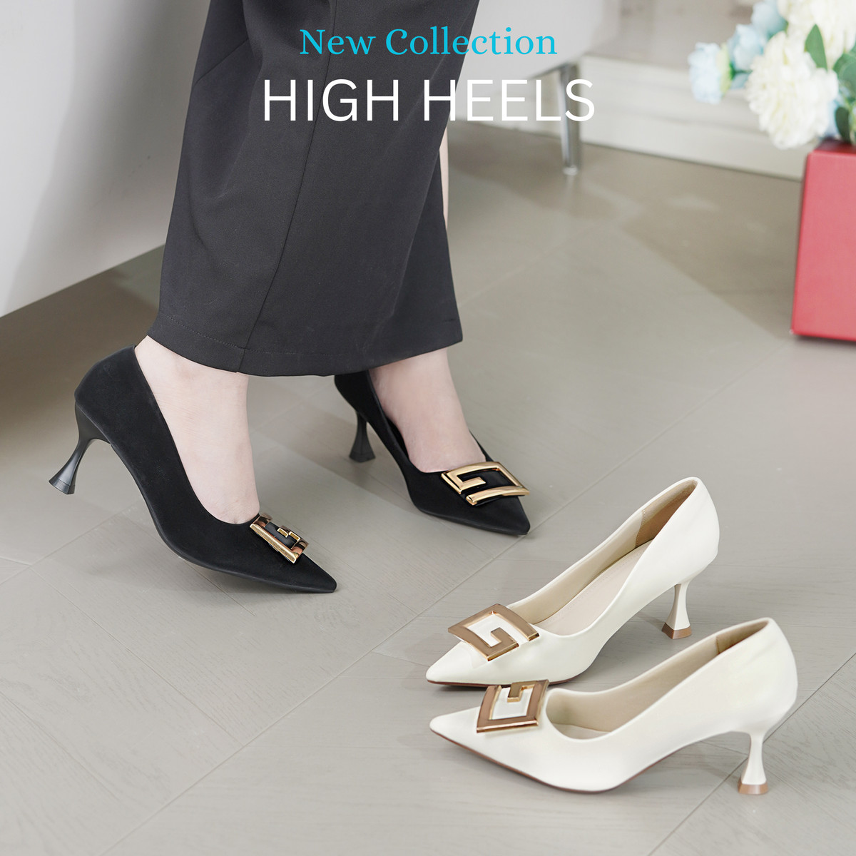 รองเท้าส้นสูงผู้หญิง DL0552