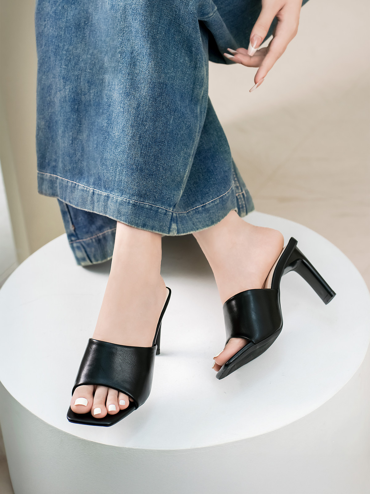 รองเท้าเปิดส้นส้นสูง DL0602