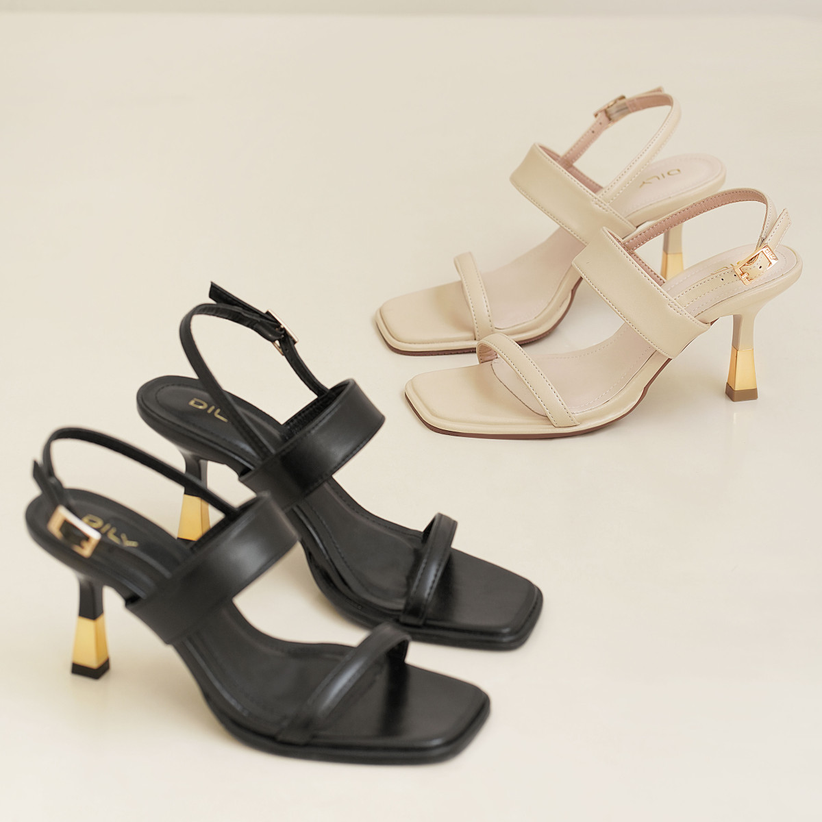 รองเท้าส้นสูงแบบเปิดหน้า DL0536