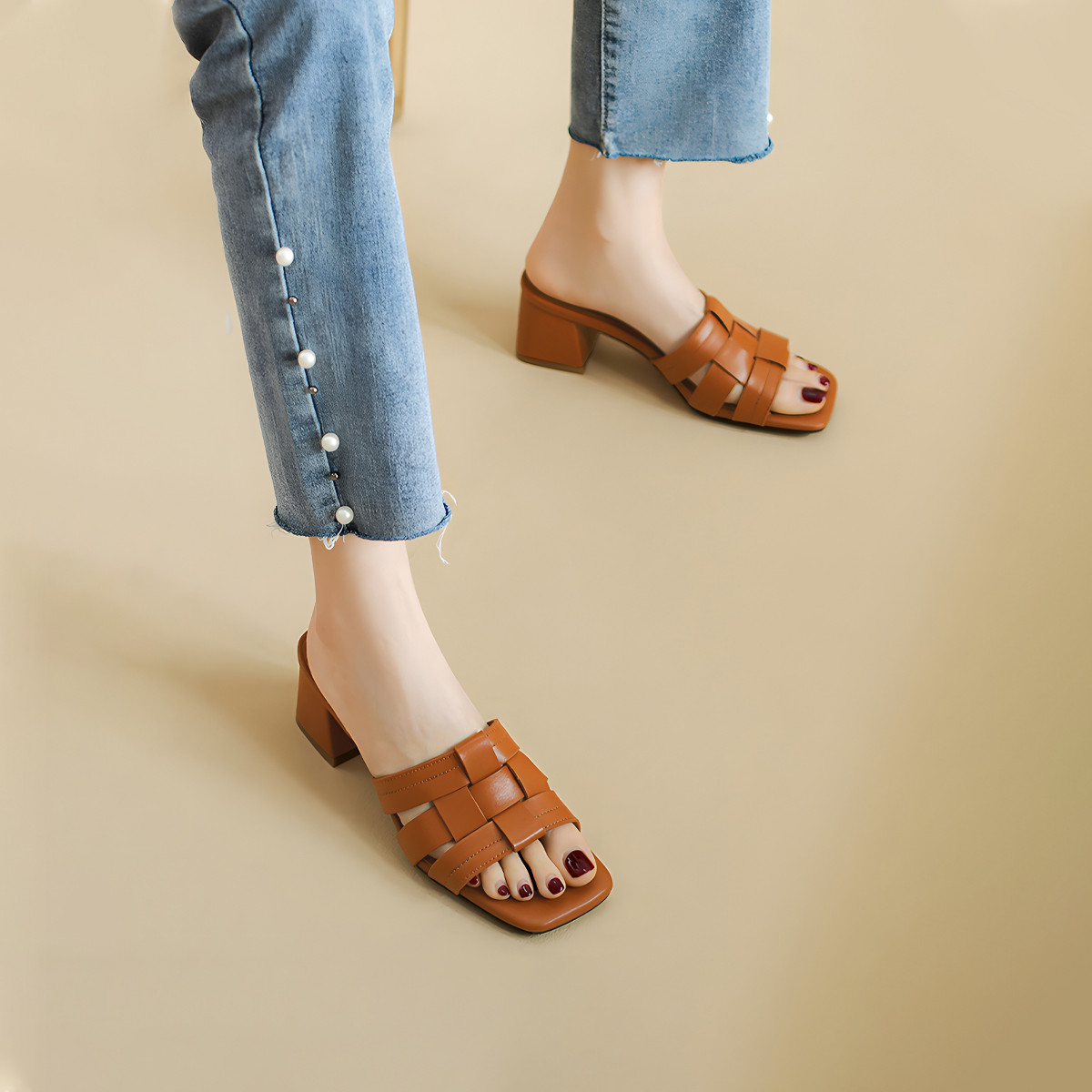 รองเท้าเปิดส้นส้นสูง AA0392