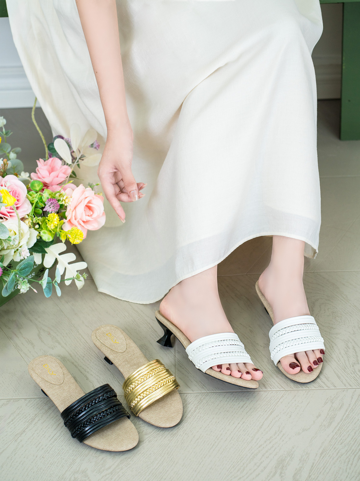 รองเท้าแตะส้นสูง DL0613