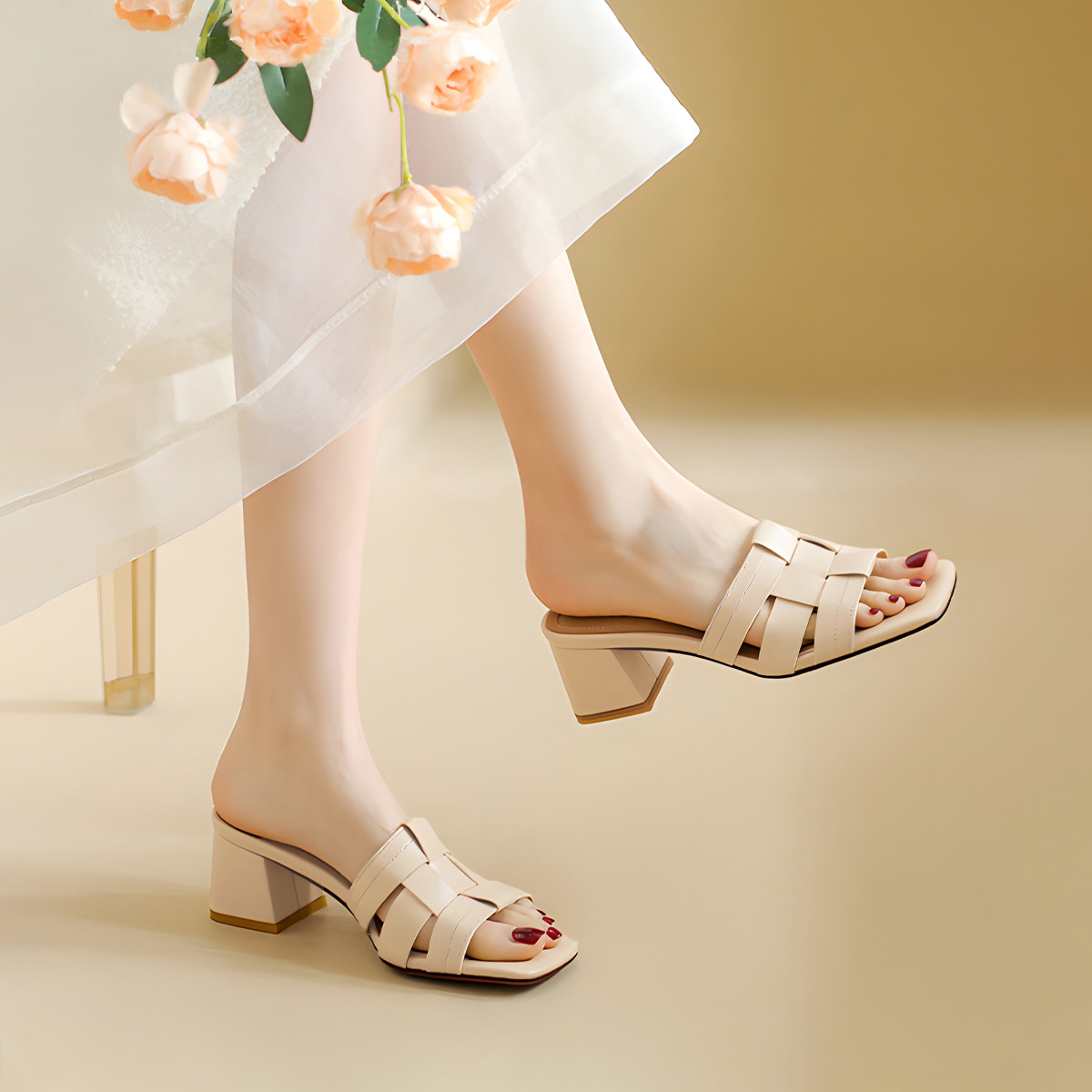 รองเท้าเปิดส้นส้นสูง AA0392